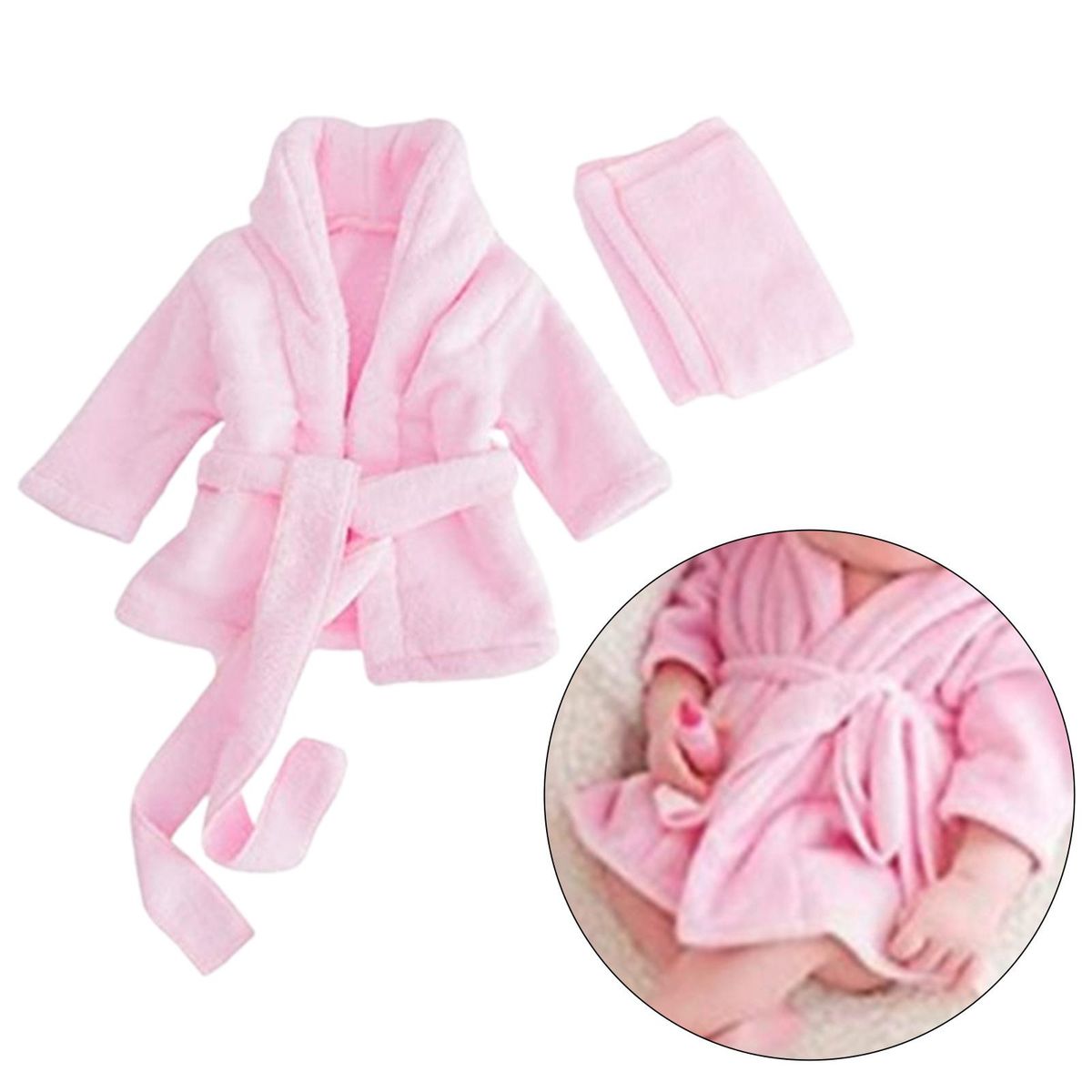 Soft Baby Photography Prop, Bathrobe Outfits, Robe Bath