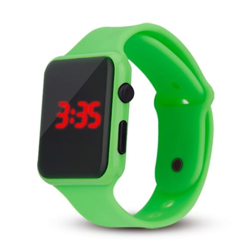 Electronic Silicone Wristwatch- Green