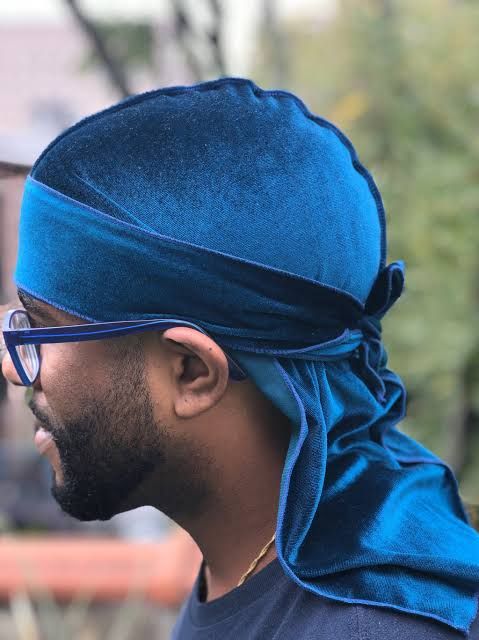 Durag-Royal Blue Velvet Premium Titan Durag-Doo Rag