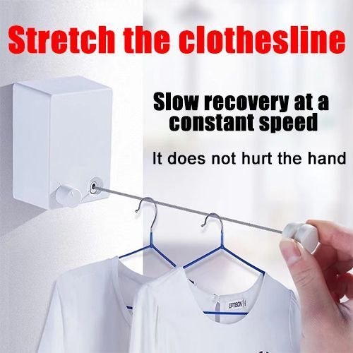 Simple Shrink Wall Hanging Balcony Indoor Clothesline Hanger