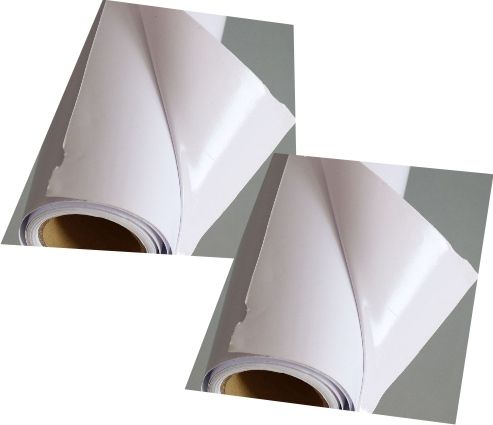 Two Rolls White Sticker Paper 42" By 36"