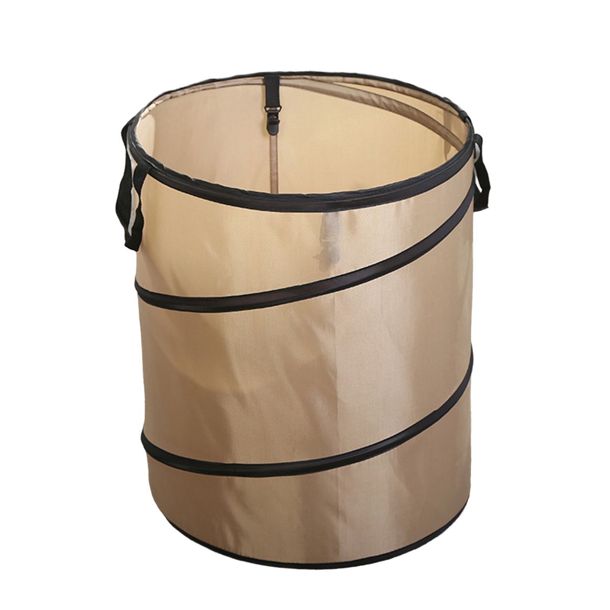 Waste Bucket Reusable Yard Leaf Bag Holder Light Coffee