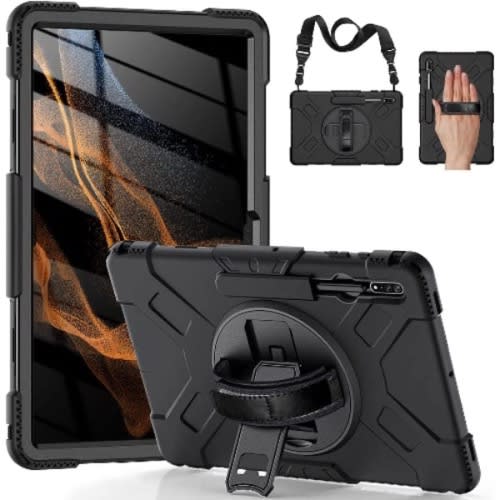 Shockproof Case For Galaxy Tablet S8 Ultra- 14.6 Inch 2022 (sm-x900/x906)- Black