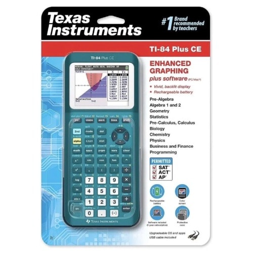 Texas Instruments Ti-84 Plus Ce Graphing Calculator - Teal Metallic