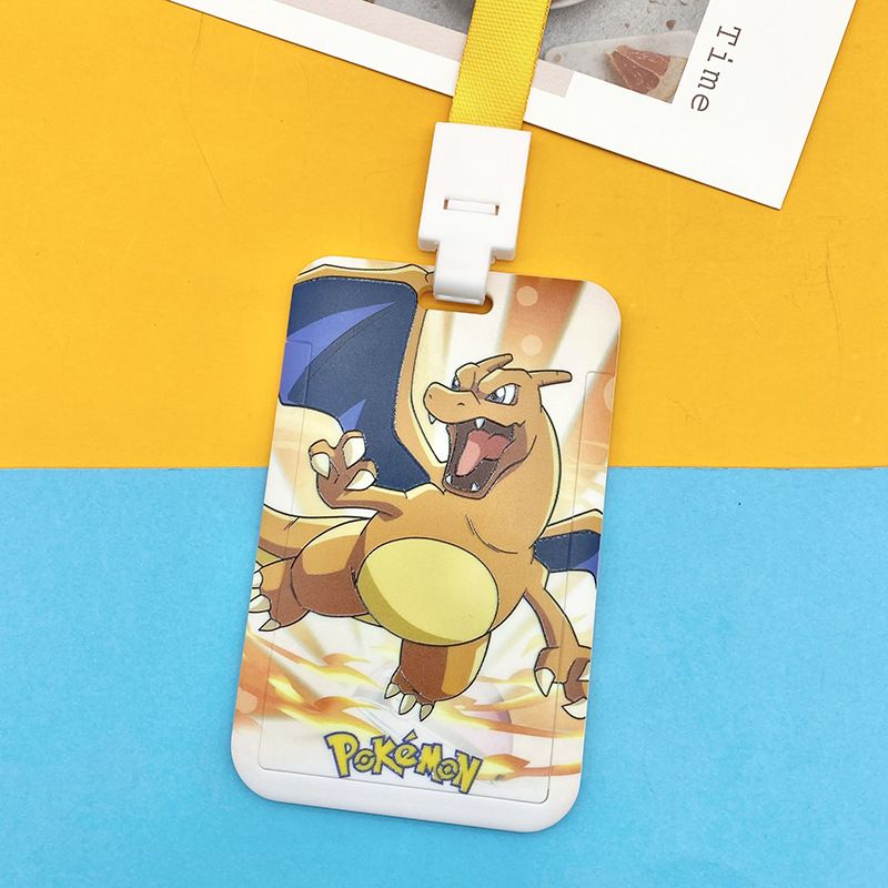 Pokemon Card Cover Cute Elves Pikachu Charizard Cute Kids Keyyard Keychain