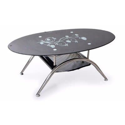 Tempered Glass  Center Table - Black