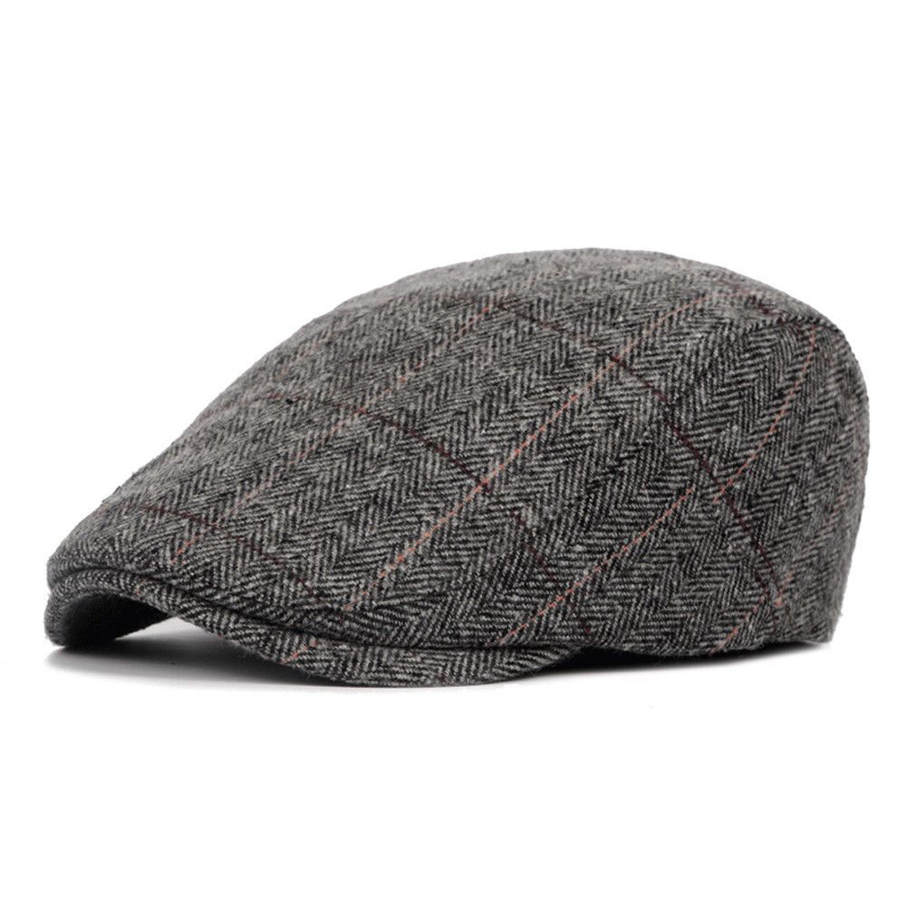 Chic Men Flat Beret Herringbone Cap Peaky Blinders Newsboy Baker Boy
