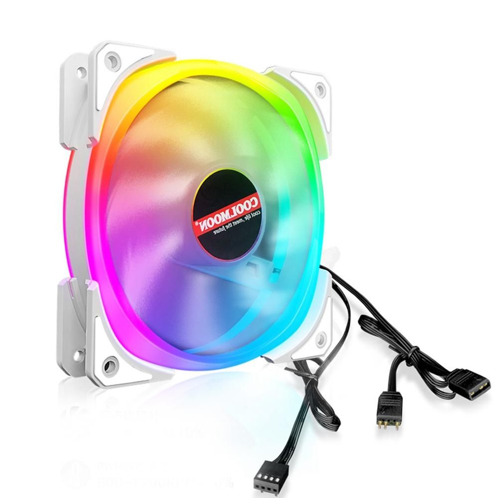 COOLMOON CPU Cooler ARGB 120mm 4 Pin Radiator Quiet PWM PC