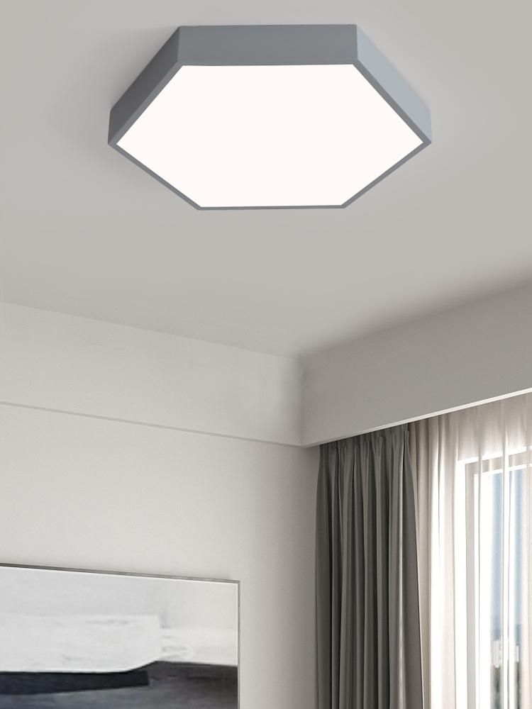 Modern minimalist hexagonal LED bedroom ceiling light