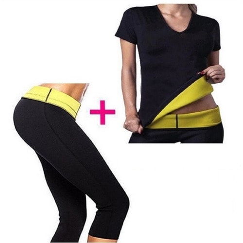 Dual-colored Sports Slimming & Exercise Suit - Pant & Shirt