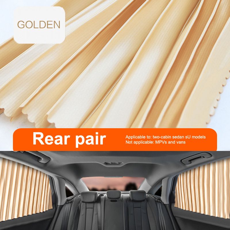 2Pcs Automatic Retractable Magnetic Suction Sun Side Window Shade Curtain Rear Cover Uv Protec WEF