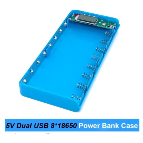 5v Dual Usb 8 x 18650 Power Bank Case - 3000mah   - No Battery