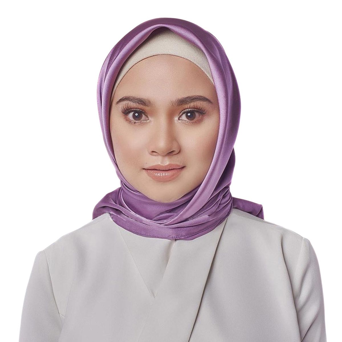 Women Head Wrap Vivid Color Wear Resistant-Light Purple