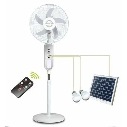 16" Rechargeable Fan With Solar Panel - Drf 3916 - 5500mAh