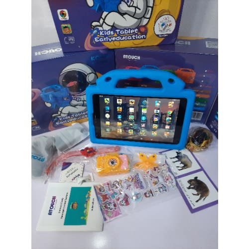 Kd54 8"  Dual Sim  Android Kids Learning Tablet - 256GB ROM - 8GB RAM -Blue