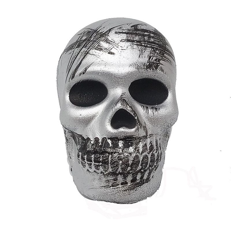 Funny Skull Scented Charm Slow Rising Children Interesting Anti-Stress Toys Squeeze Toys Decompression Toys Chirstmas Gift Metal Gray Skull {9cm * 5.5cm * 6cm}