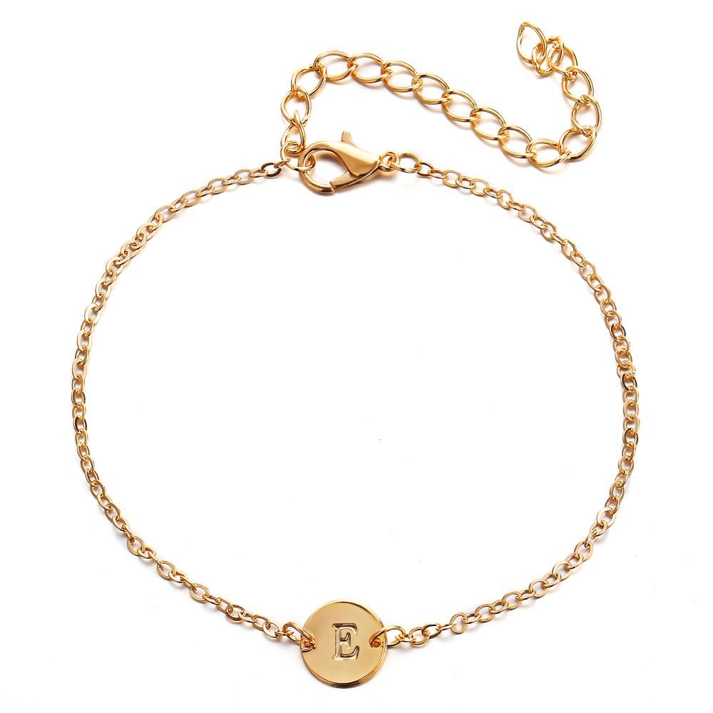 New Women Gold Color Alloy Charm Adjustable Bracelet, E