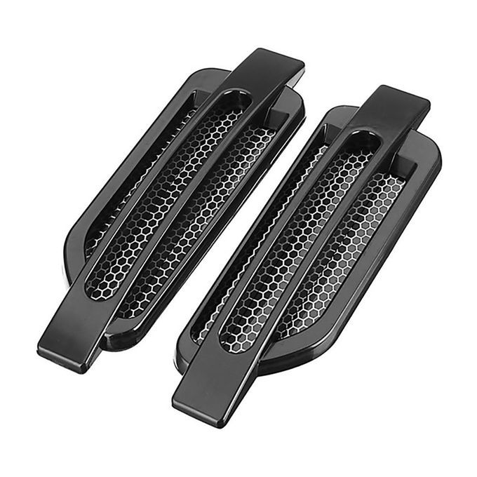 1 Pair Car Hood Side Air Flow Vent Cover Intake Grille-Black