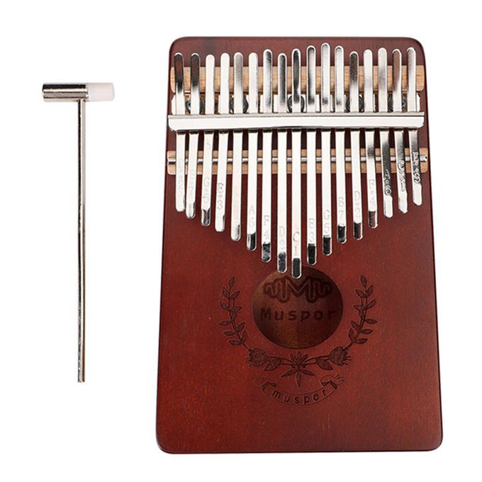 17 Key Kalimba Thumb Piano Toy Mbira Solid Keyboard Musical Coffee