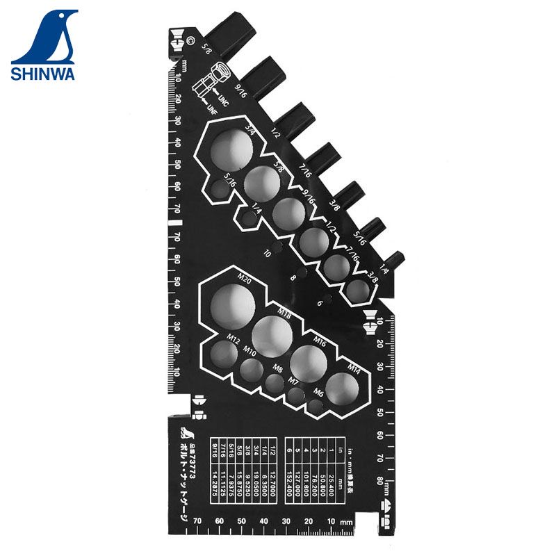 Bolt And Nut Gauge Screws Square Size Measuring Ruler