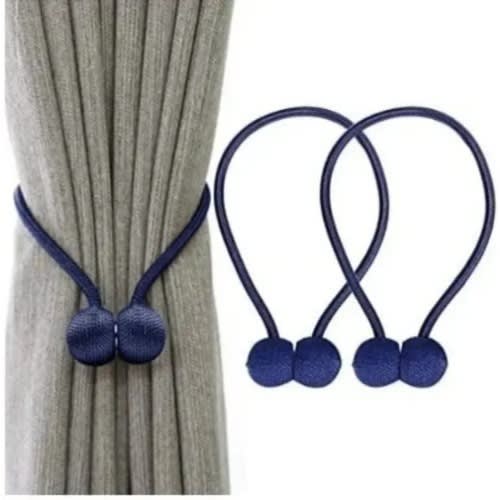 Magnetic Decorative Curtain Tie Back Holder - 2 Pieces - Blue