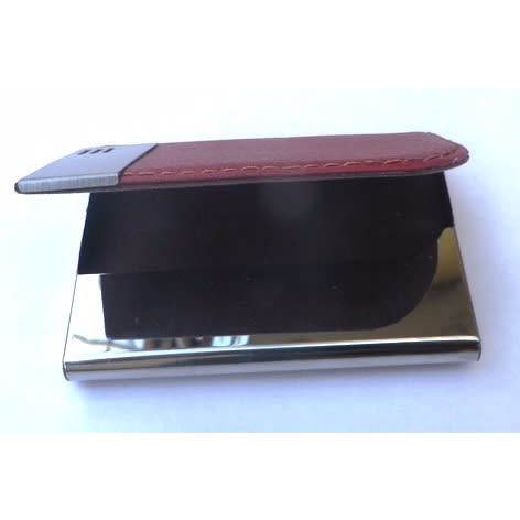 Classic Leather Business Card Holder-Brown