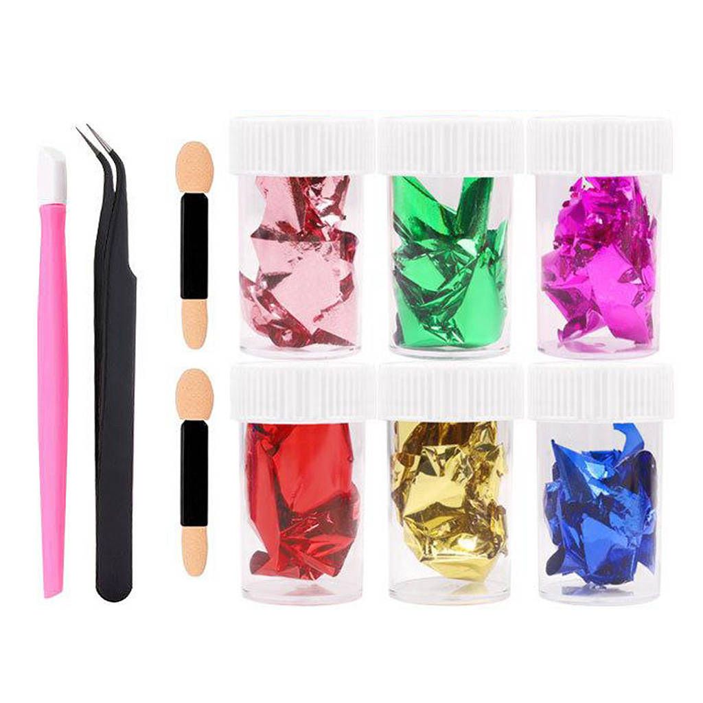 Gold Foil Flakes For Resin, 6 Bottles Of Metallic Foil Flakes, Type 2