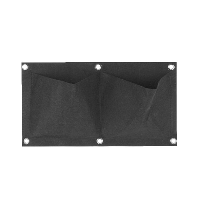 Plants Grow Bags Wall Mount Planter For Yard Garden Home-Black&2