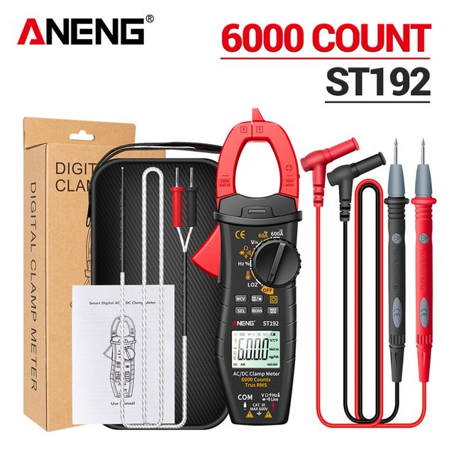Aneng St192 Digital Clamp Meter 600a Dc Ac Clamp Meter 6000