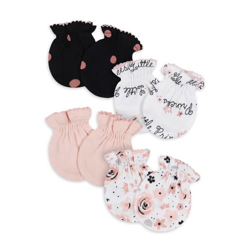 Organic Cotton Baby Girls Princess Mittens - 4pairs