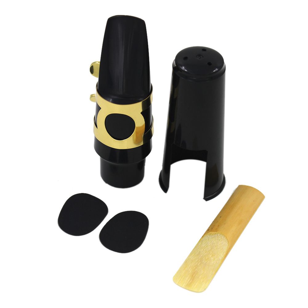 Alto Sax Saxophone Mouthpiece Plastic With Cap Metal Buckle