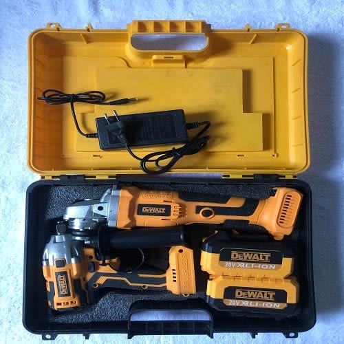 2-in-1 Brushless 20v Xr Li-ion Battery Impact Wrench And Angle Grinder