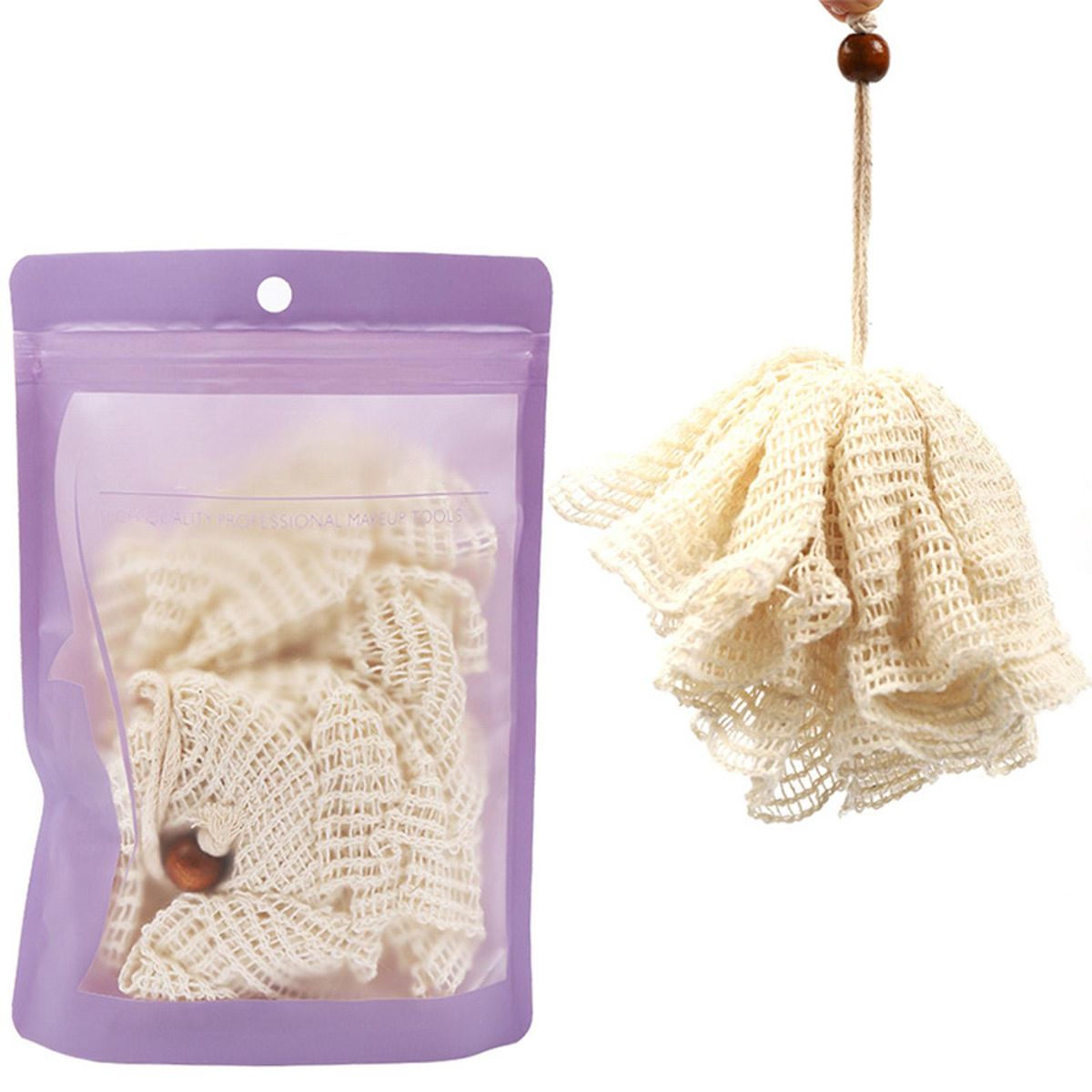 Ramie Bath Ball Exfoliating Bath Ball Natural Sisal Mesh Bath Ball Hand-Made Bath Towel Used for Foam Peeling in Bathroom and Shower