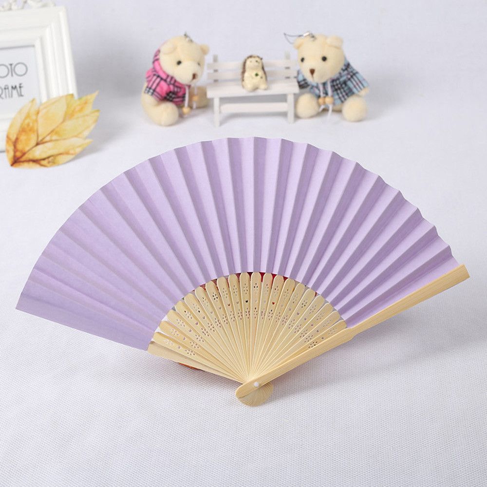 Silk Beautiful Folding Dance Fashion 7-inch Pattern Purple Low-key Fan Lace Held Z30628 Held Fan Hand Folding Wedding Party Hand