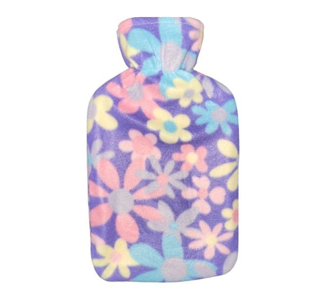 Hot Water Bottle - With Poka Dot Jacket.