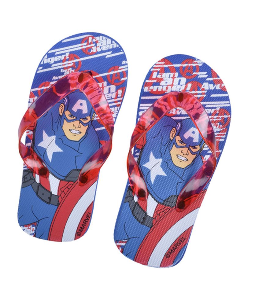 Kids Flip Flops Boys Captain America Marvel Disney Slippers Shoes