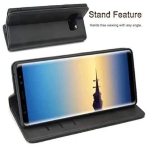 Leather Flip Case For Samsung Galaxy Note 8 - Black