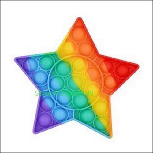 Pop It Push Bubble Fidget Toys Adult Stress Relief Toy Antistress PopIt Soft Anti-Stress Gift Anti Stress Box Poppit CHERRY