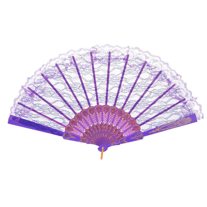 Wedding Pcs Party Dropshipping Dance 1 Style Hand Fan Lace 2018 Held Folding Folding Decor Fan Chinese