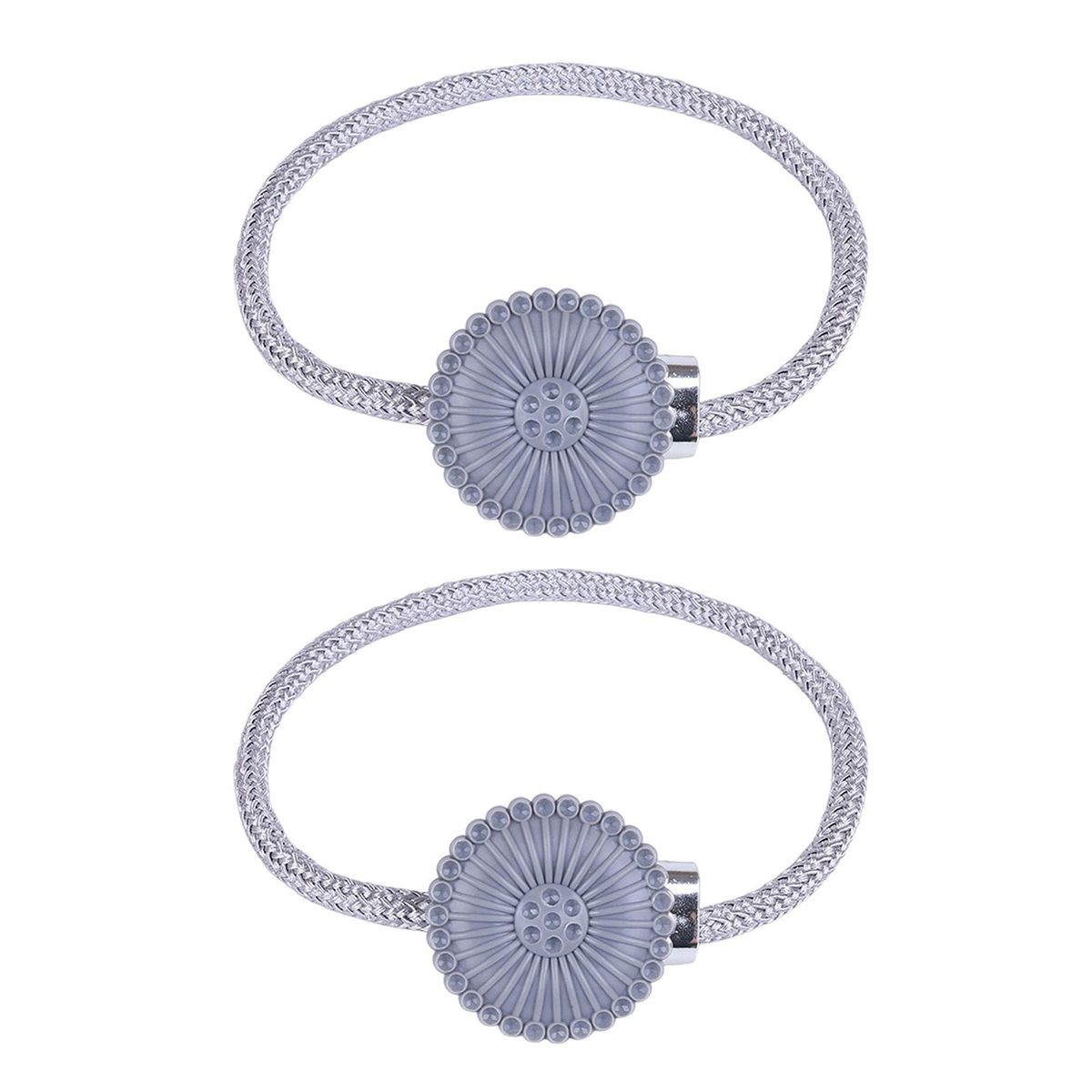 2Pcs Curtain Straps Ferris Wheel Drapery Tiebacks Grey