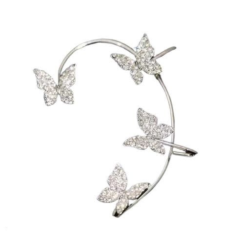 Butterfly Clip Earring - Silver - 1Pcs
