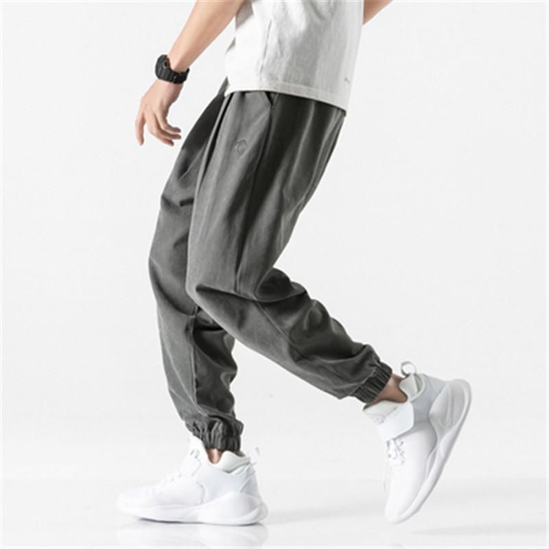 Large-size casual pants for men and woman Single Hiphop Harlan trousers with solid pockets Korean style 3XL