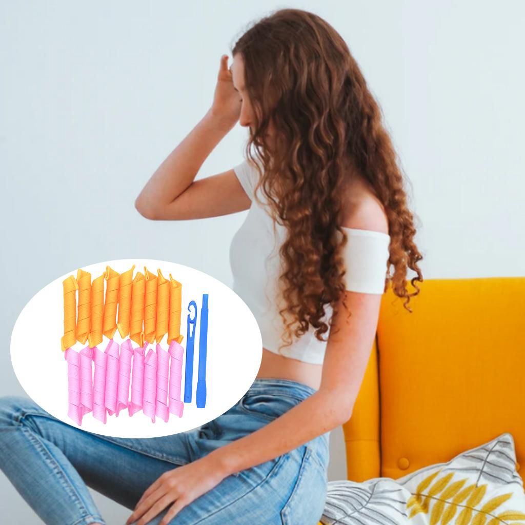 18 Pieces  Spiral Curls No Heat  Hair