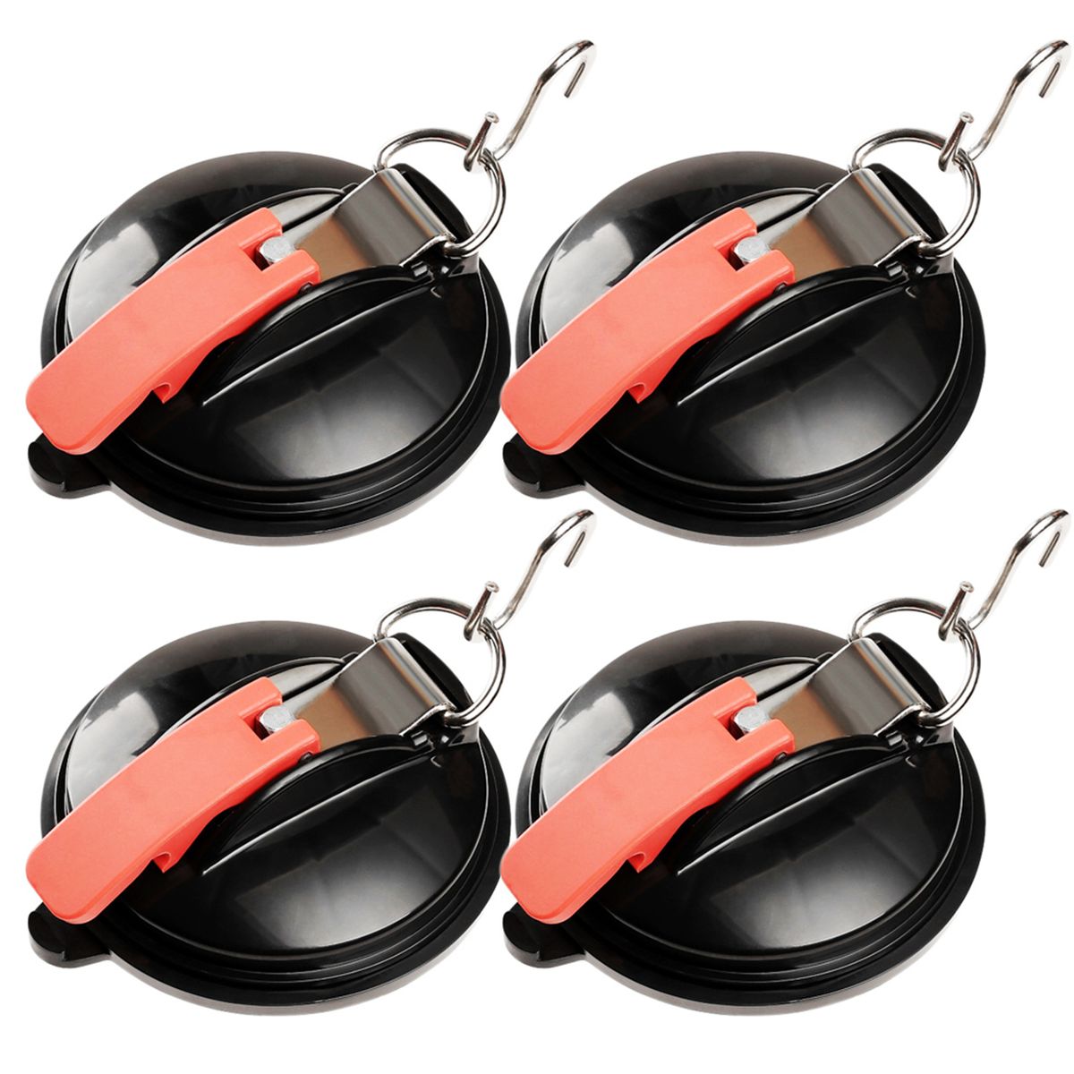 4PCS Plastic Vacuum Sucker Hook Ultralight Suction Cup Hook