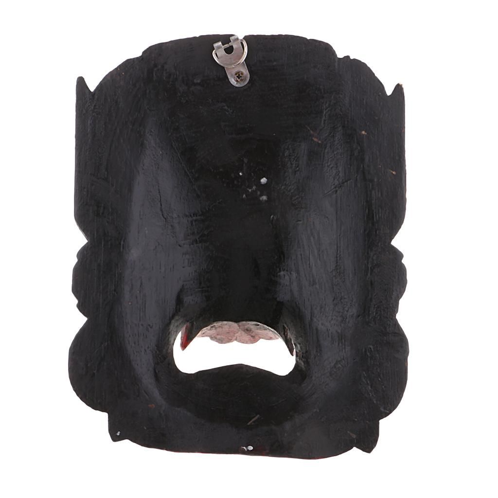 Wooden Hand Carved Monster  Ornament 20x17cm For Home Decor Red