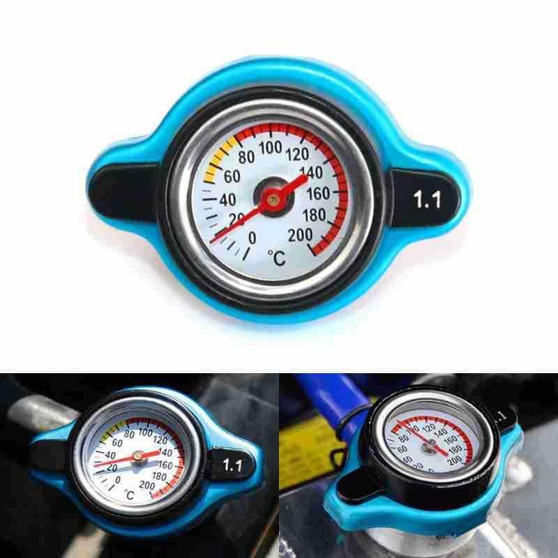 Car Automobile Styling SPSLD Thermo Radiator Cap Tank Cover Water Temperature Gauge with Utility Safe 0.9 Bar/ 1.1 Bar/1.3 Bar