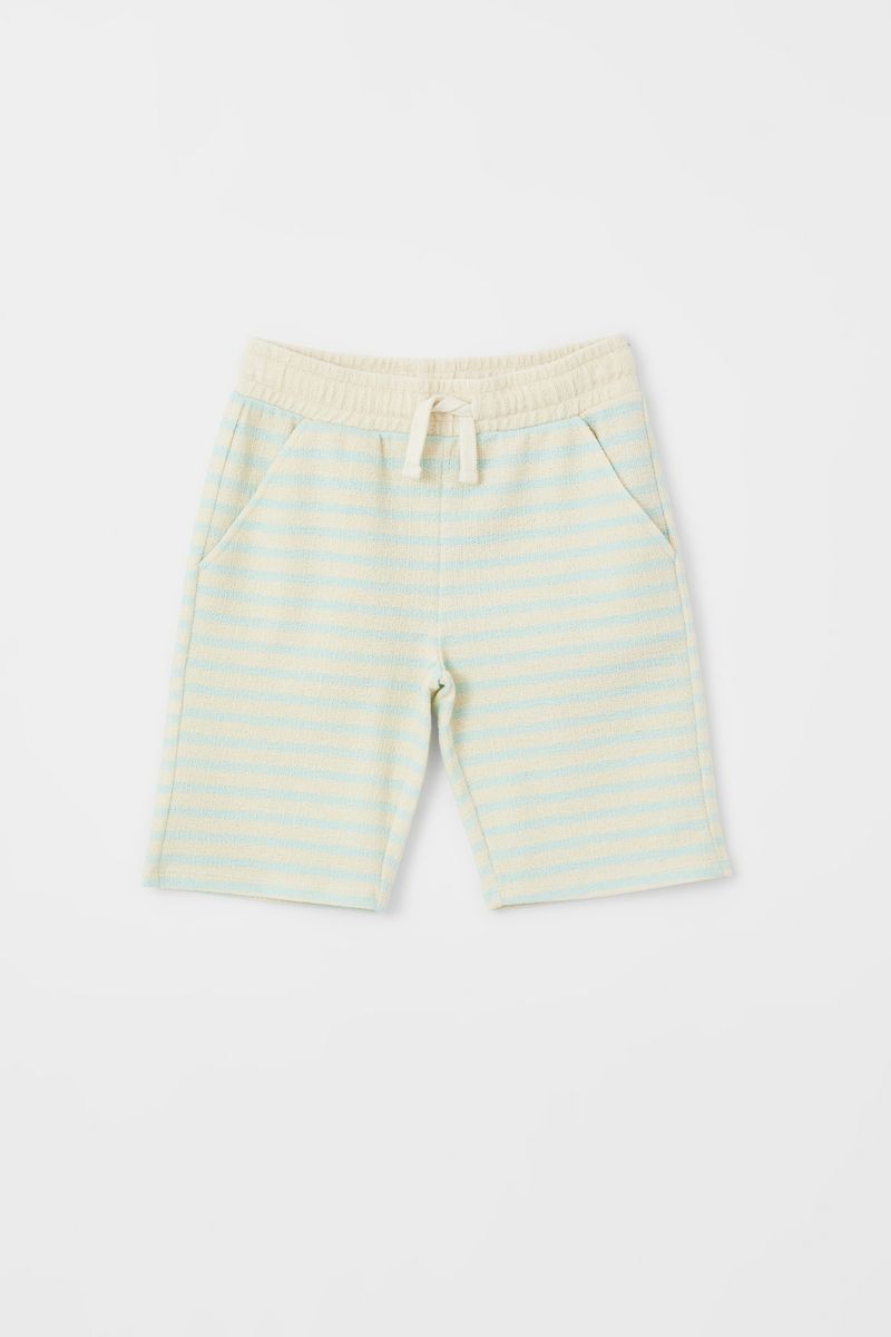 Boy - Regular Fit Knitted Bottom Short - White