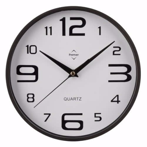 Premier Decorative Wall Clock - Black