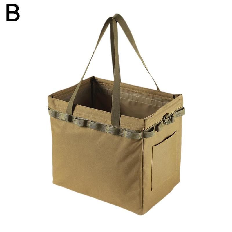 Outdoor Folding Storage Box Large Capacity Tote Bag Camping Barbecue Cutlery Organizer Home Shopping Bag Picnic Firewood Bag