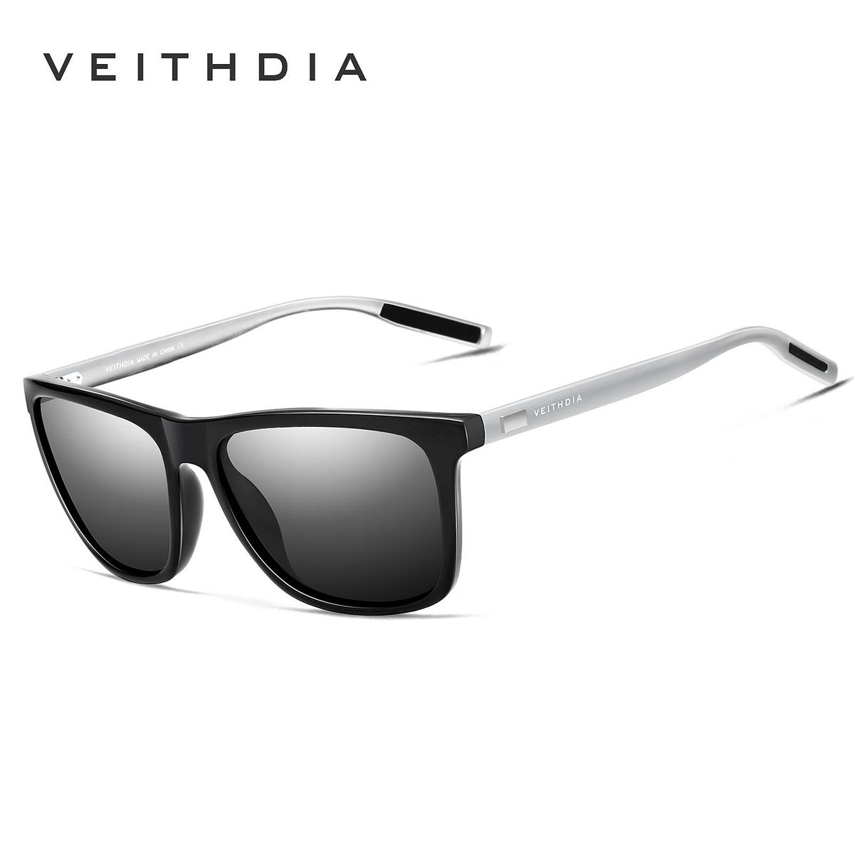 Men's Sunglasses Square Polarized UV Sunglasses Black